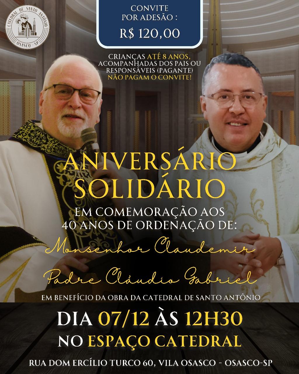 Catedral de Osasco realiza Aniversário Solidário em benefício da obra da nova Igreja