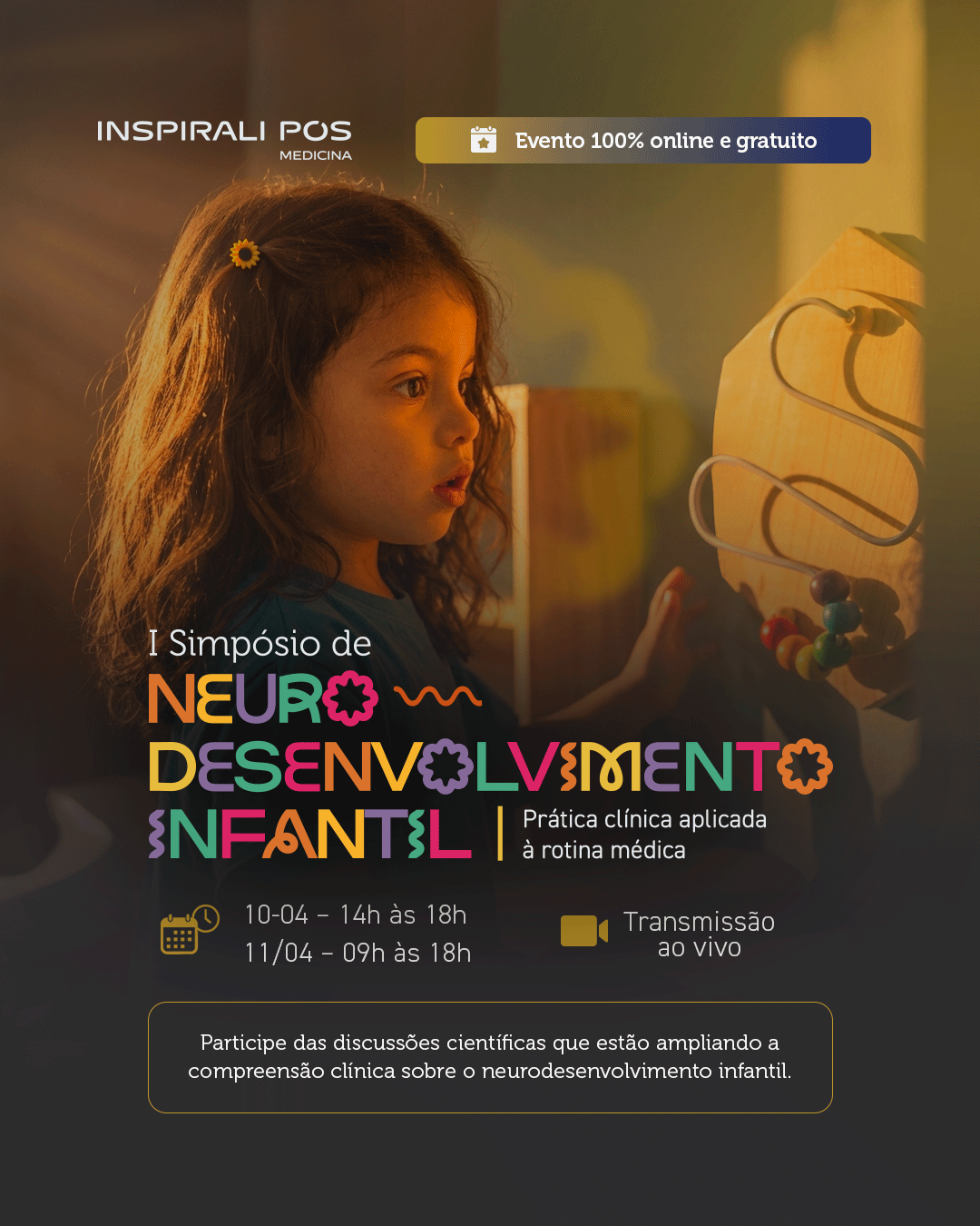 1º Simpósio de Neurodesenvolvimento Infantil será em 10 e 11/04