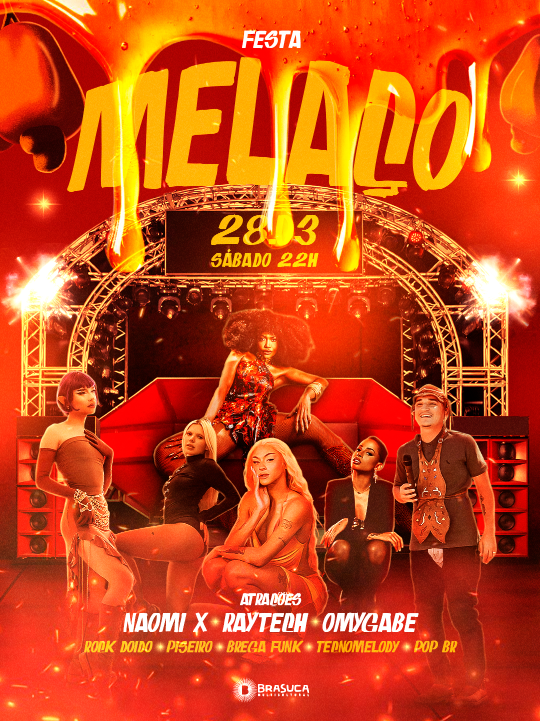 Melaço invade o Brasuca com festa inspirada no disco 