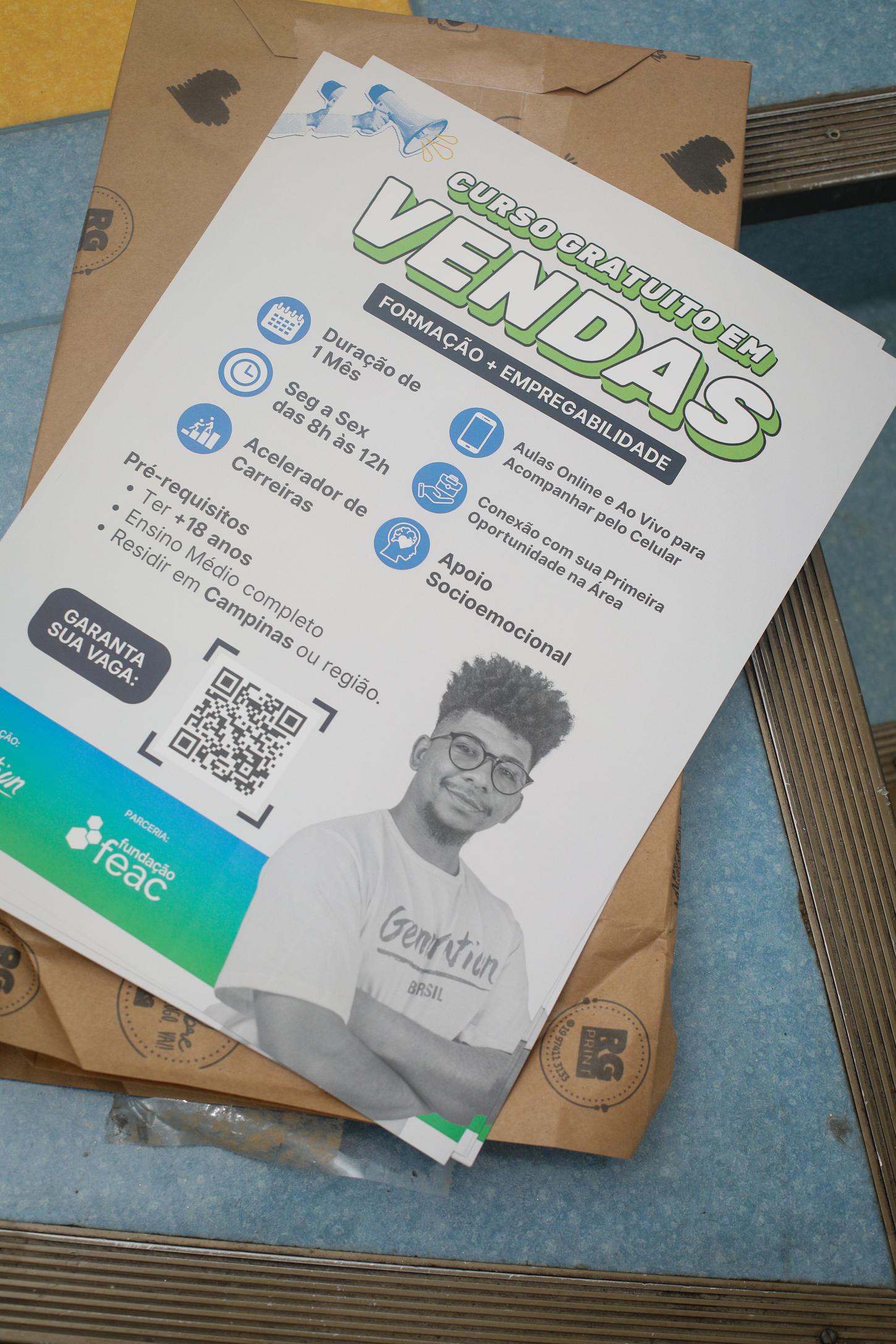 Moradores da Região Metropolitana de Campinas podem se inscrever até domingo (19) em curso gratuito de Vendas 