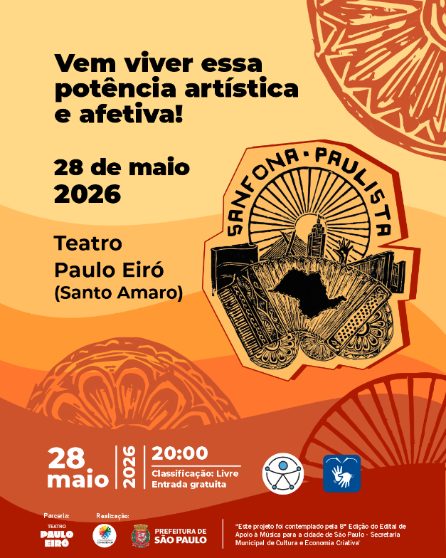 Sanfona Paulista acontece na quinta (28) no Teatro Paulo Eiró reunindo 15 acordeonistas