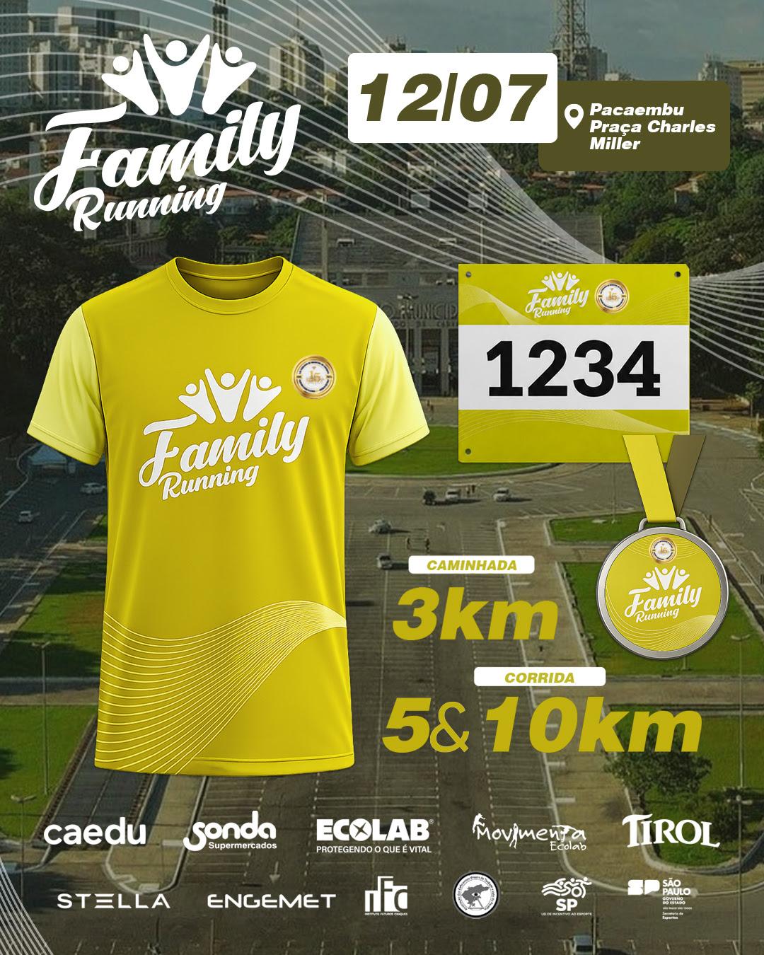 Family Running une esporte e inclusão no Pacaembu em julho