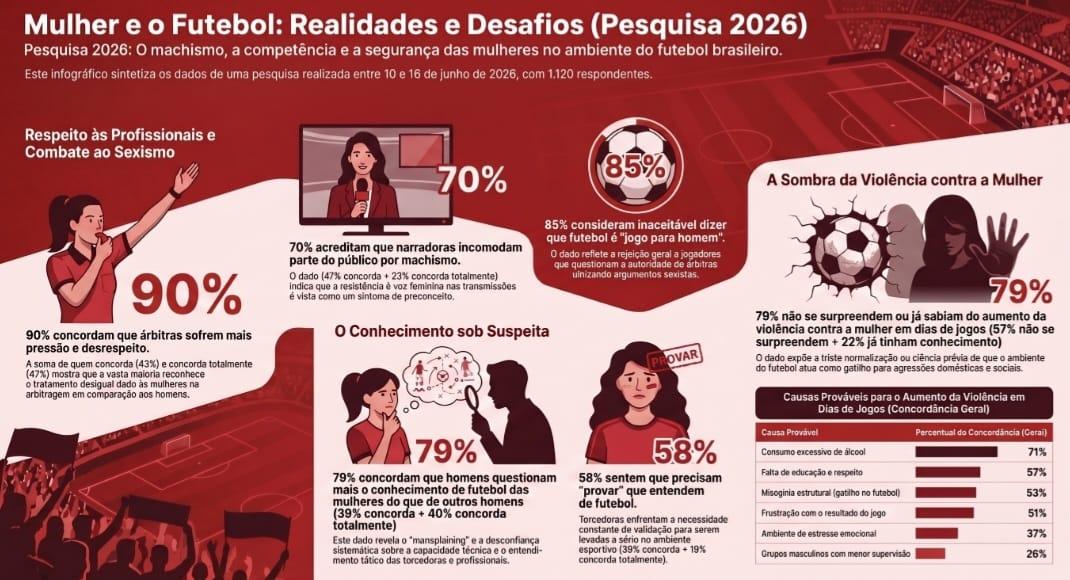 Futebol expõe a misoginia que o brasileiro sabe que existe, mas tolera
