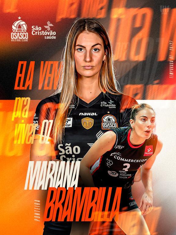 Mariana Brambilla chega ao Osasco São Cristóvão Saúde para defender seu time de infância