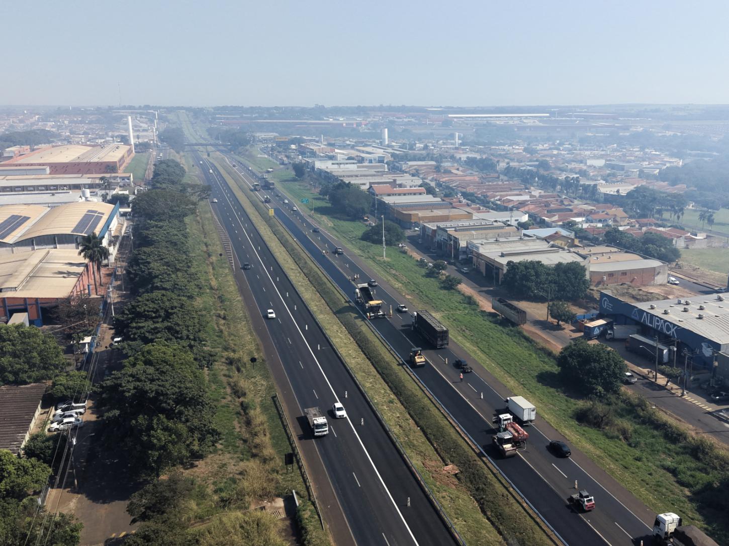 Obras na Rodovia Washington Luís avançam entre Mirassol e Cedral