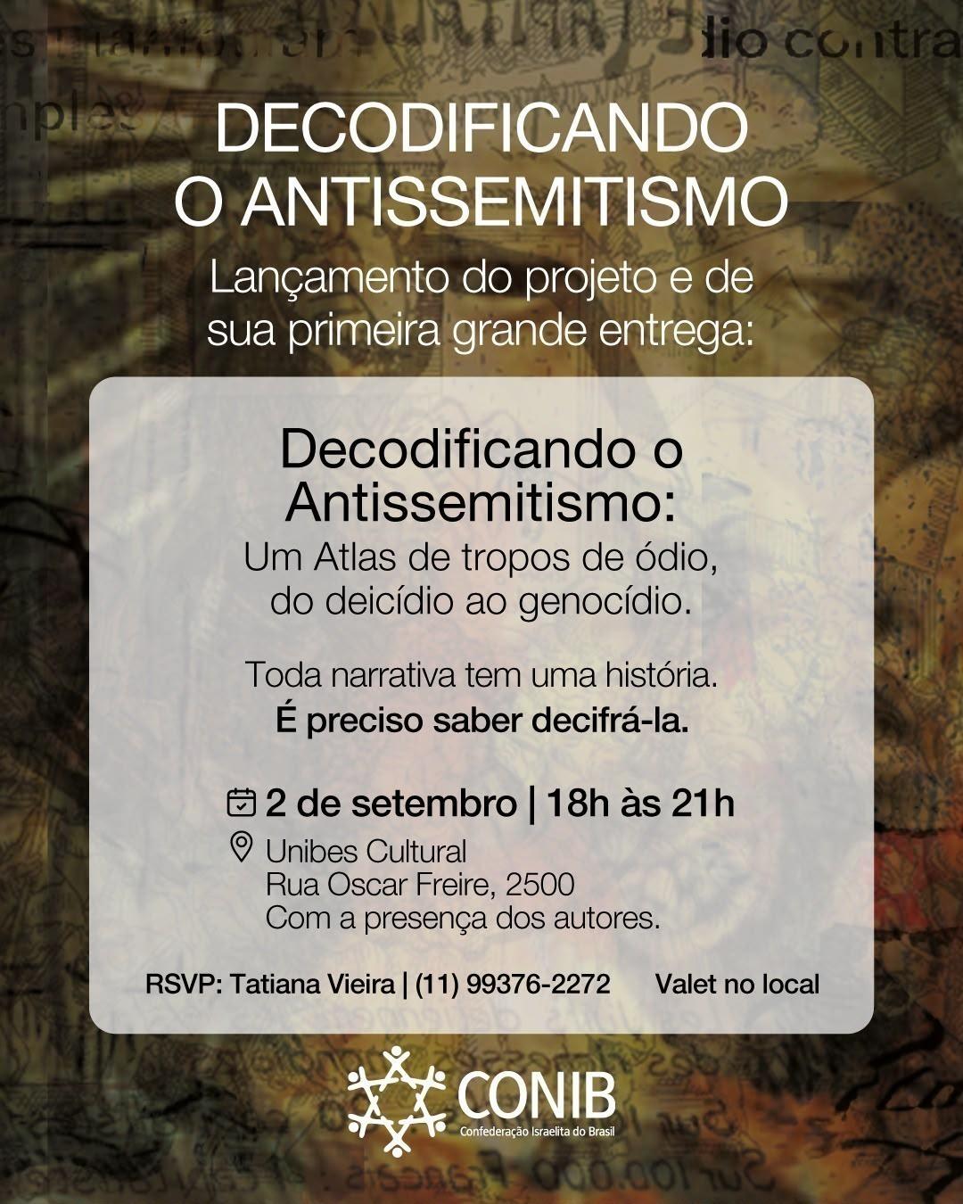 Projeto para decodificar novas formas de antissemitismo será lançado nesta quarta (02/09); Atlas reúne mais de 2 mil imagens