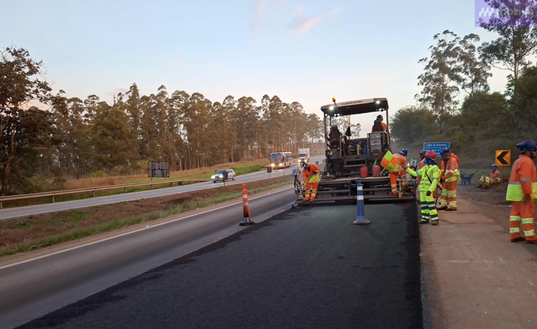 Cronograma semanal de obras na Fernão Dias (Trecho Paulista)