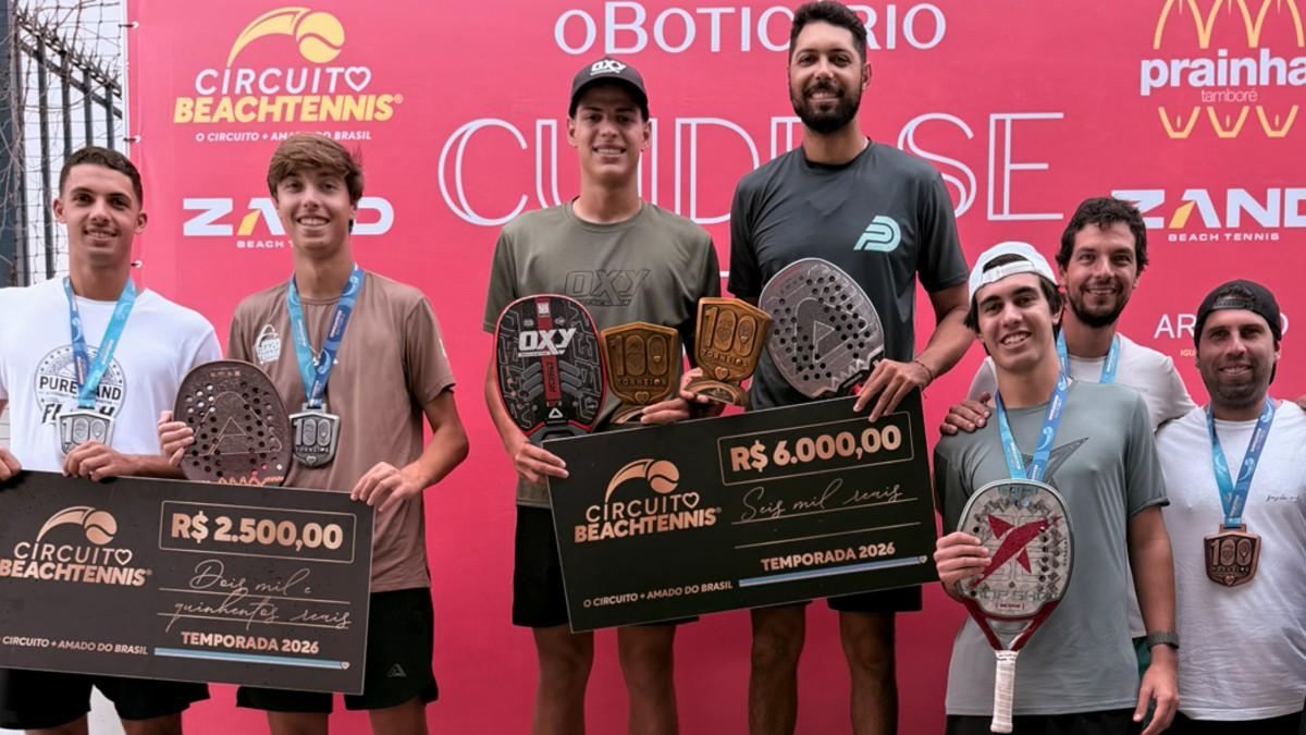 Dupla com campineiro e atleta de Itu leva principal título da 12ª etapa do Circuito Beach Tennis em Barueri