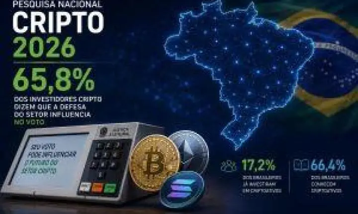 2º Pesquisa Nacional de Criptomoedas destaca avanço do eleitorado cripto e impacto nas eleições de 2026