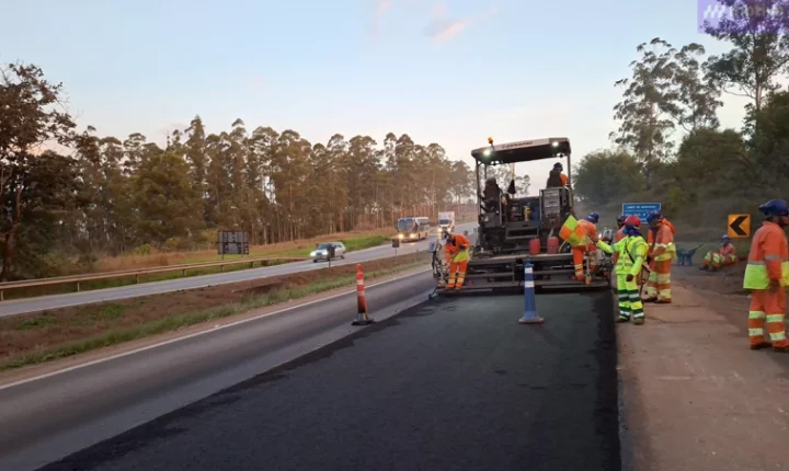 Cronograma semanal de obras na Fernão Dias (Trecho Paulista)