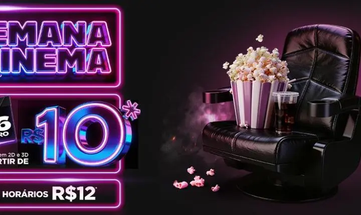 É dada a largada para mais uma Semana do Cinema, com ingressos a partir de R$ 10 em todo o país