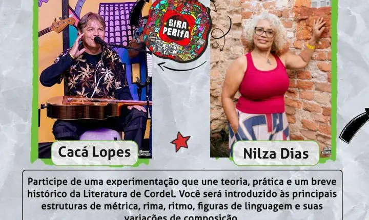 Gira Perifa realiza oficinas de cordel gratuitas na Zona Sul