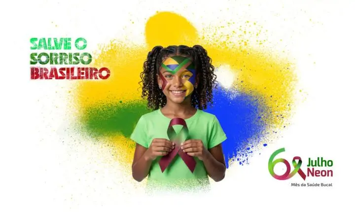 Julho Neon chega à Capital após oficialização do Mês Nacional da Saúde Bucal e lança Galeria do Sorriso Brasileiro