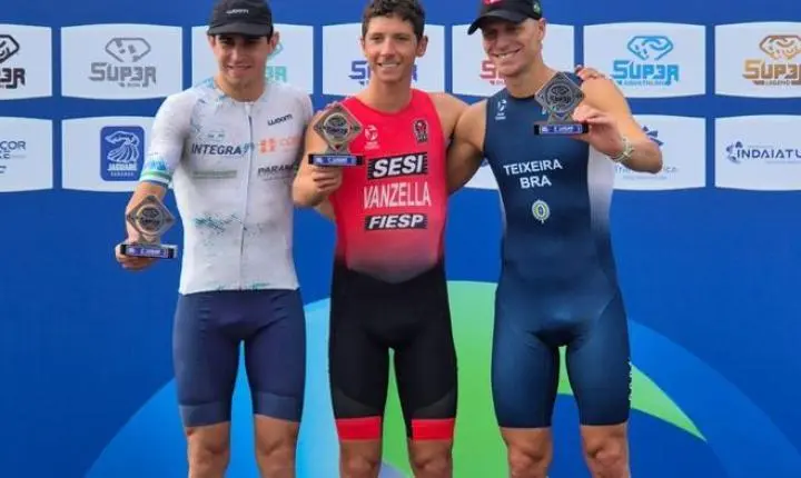 Luigi Vanzella é campeão da categoria Elite no Brasileiro de Sprint Triathlon, em Indaiatuba (RMC)