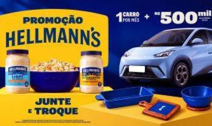 Maionese líder de mercado lança promoção com sorteio de R$ 500 mil, um carro por mês e prêmios colecionáveis