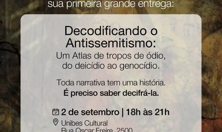 Projeto para decodificar novas formas de antissemitismo será lançado nesta quarta (02/09); Atlas reúne mais de 2 mil imagens
