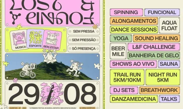 Rede de academias leva experiências fitness para a estreia de festival